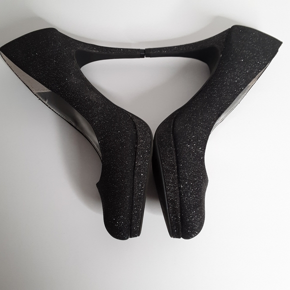 Fioni black sparkle platform heels pumps - Picture 5 of 7